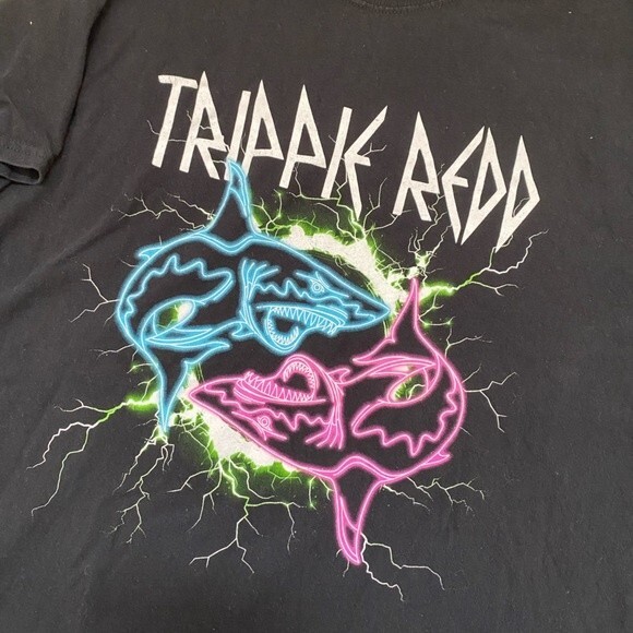 Trippie Redd neon t-shirt XL band music tee - Picture 4 of 5